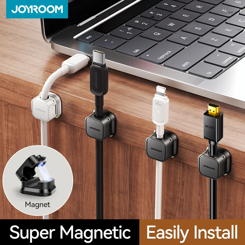 Joyroom Clip Magnético Organizador Cables Adhesivo