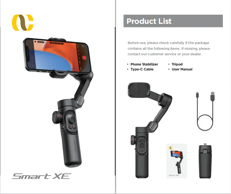Estabilizador de cardán Aochuan SmartXE con seguimiento facial