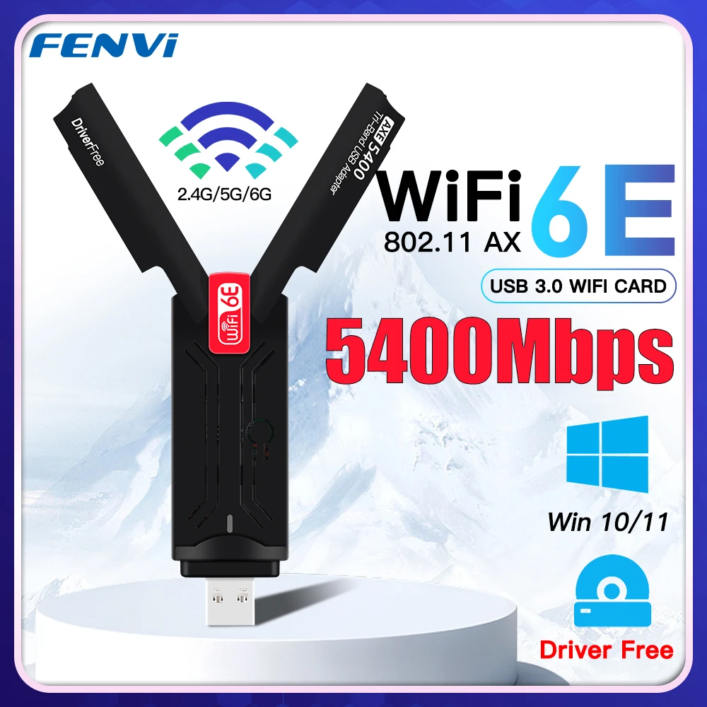 Adaptador WiFi 6E en perspectiva