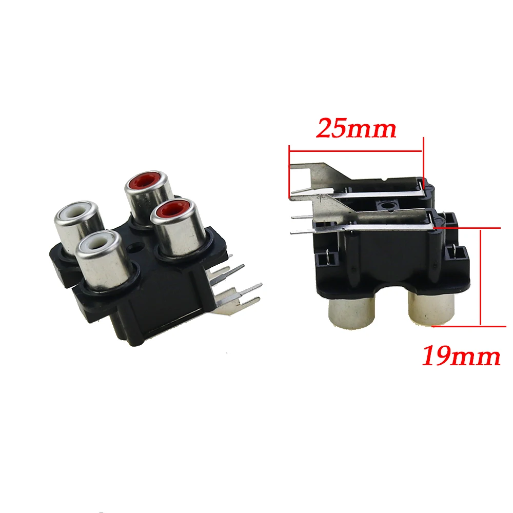 Conector RCA hembra AV audio y vídeo para montaje en placa PCB