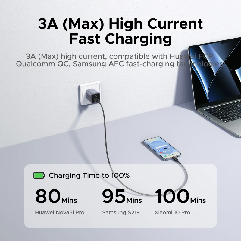 UGREEN Cable USB-C Carga Rápida 3A - iPhone 15, Samsung S23 - imagen 5