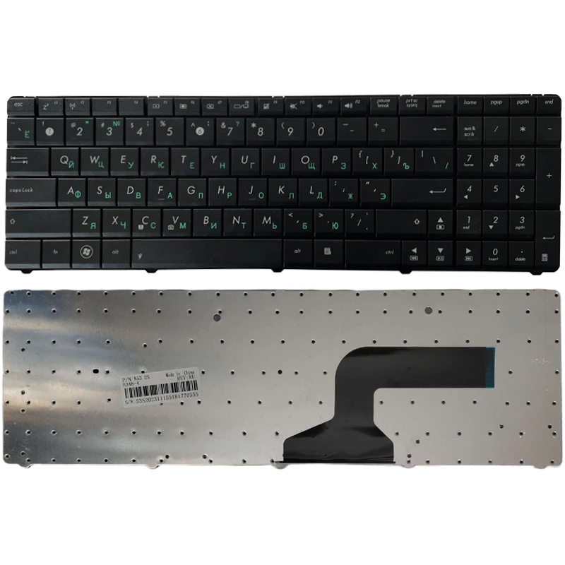 Teclado negro para portátil ASUS con distribución rusa