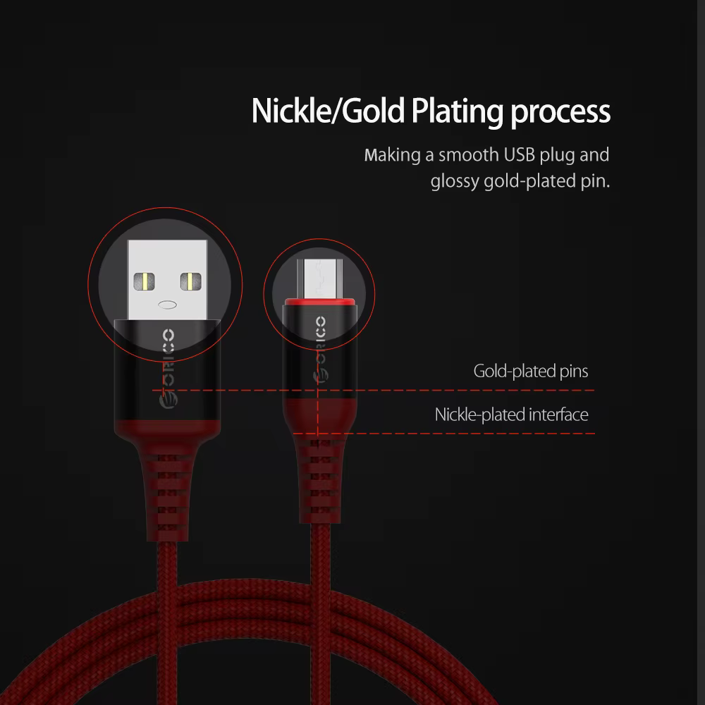Conector chapado oro