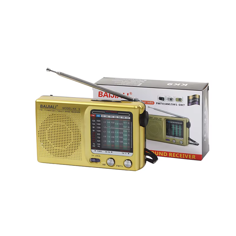 Radio de bolsillo retro vista lateral