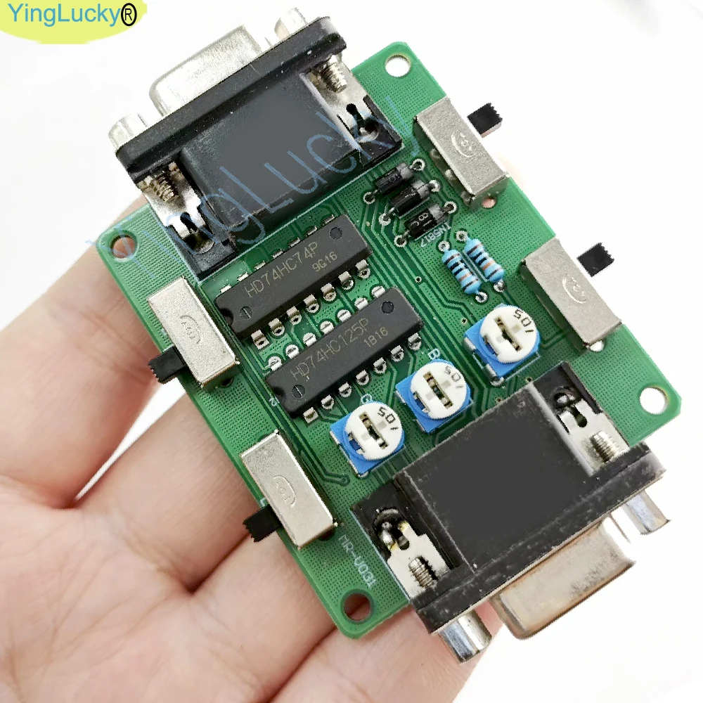 Tablero generador de escaneo VGA visto de cerca