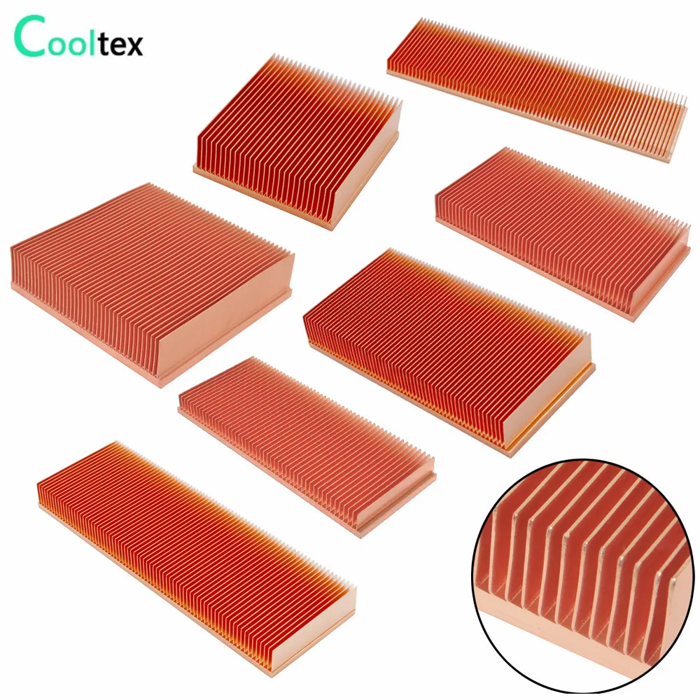 Disipador Cobre Puro con Alas para Chip LED – Refrigeración PC
