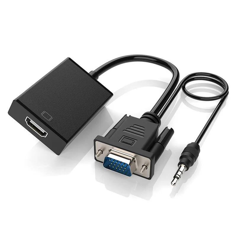 Vista frontal del adaptador VGA a HDMI