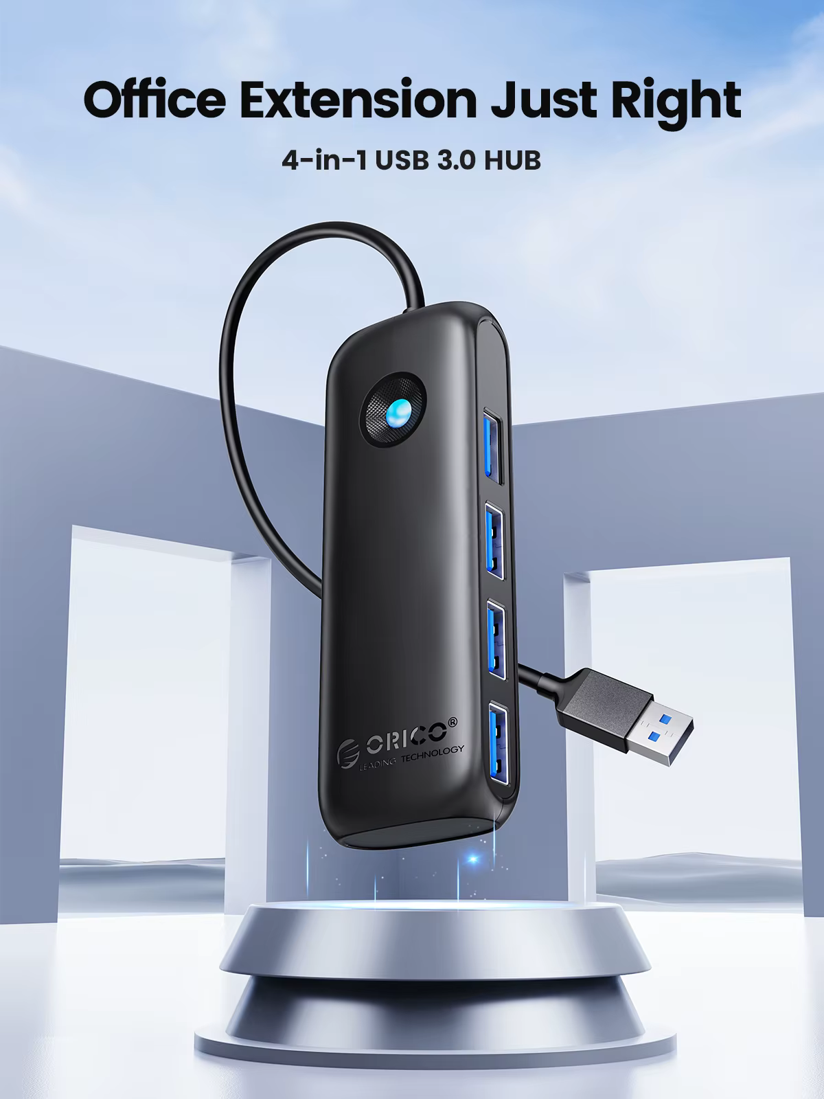 Hub USB 3.0 vista frontal