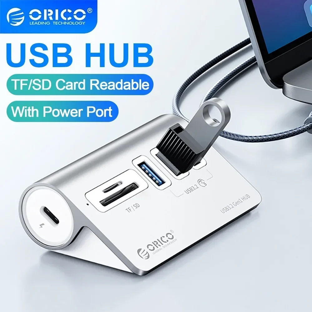 ORICO Hub USB 3.2 con Lector Tarjetas – Base Conexión - imagen 4
