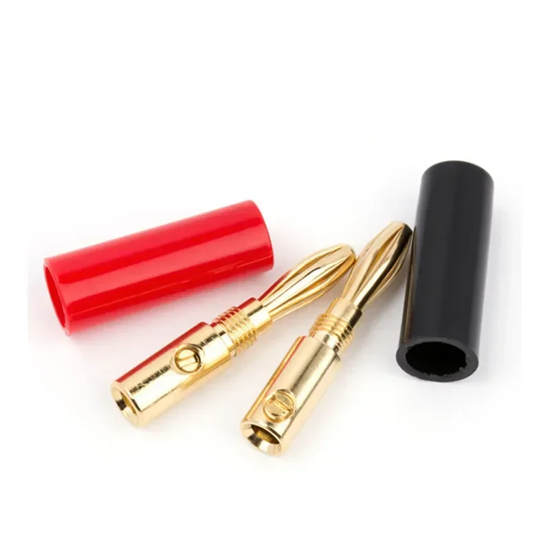 Conector Banana 4mm Chapado en Oro para Altavoces Rojo y Negro - imagen 4