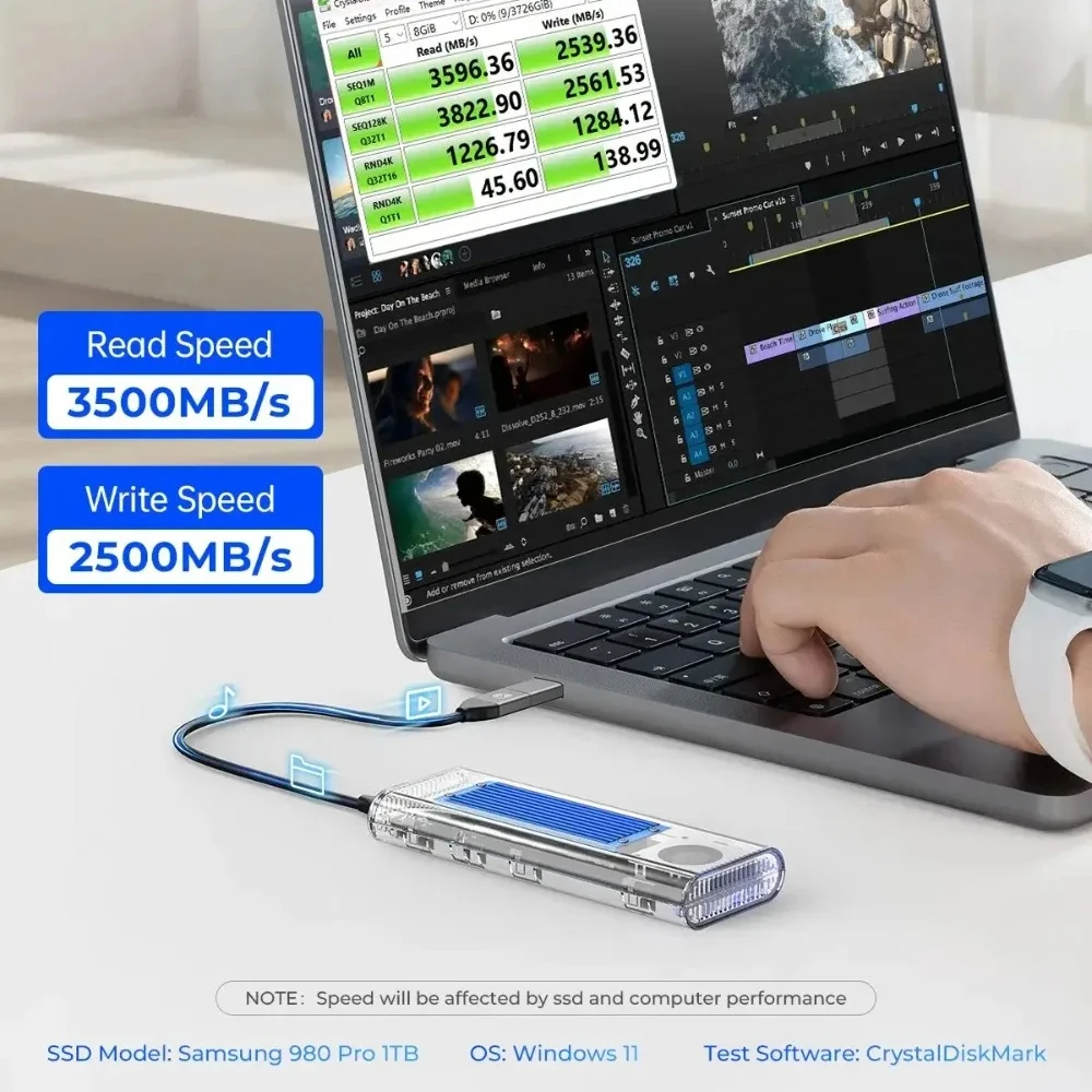 ORICO Carcasa SSD M.2 NVMe USB4 con Refrigeración para MacBook Pro - imagen 3