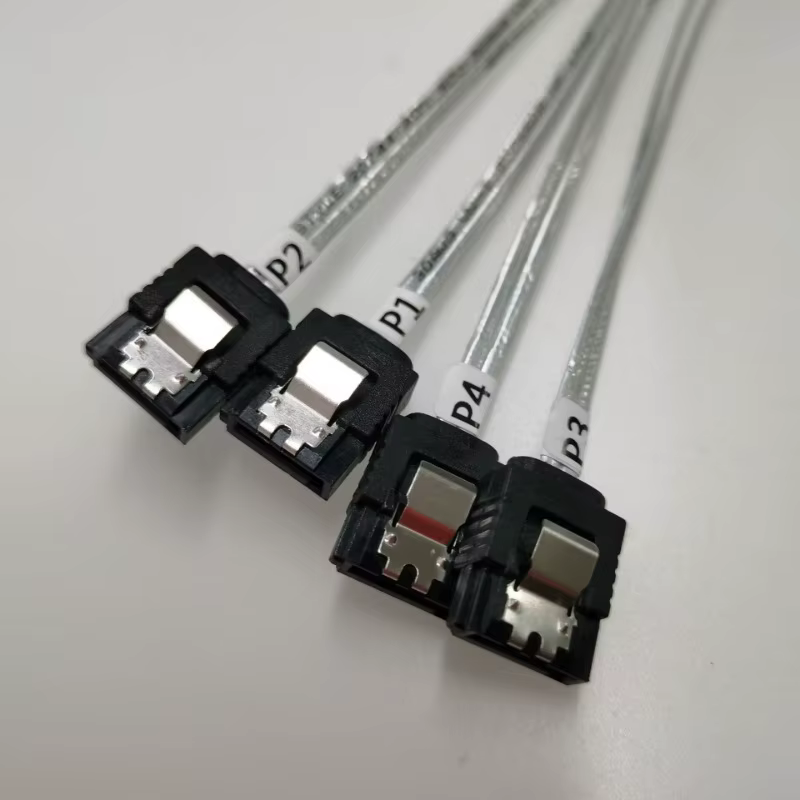 Cable Mini SAS SFF-8643 a 4 SATA vista lateral