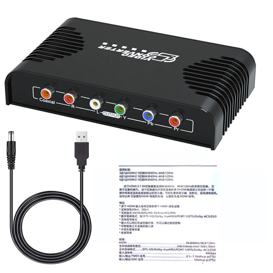 Conversor HDMI a componente en funcionamiento