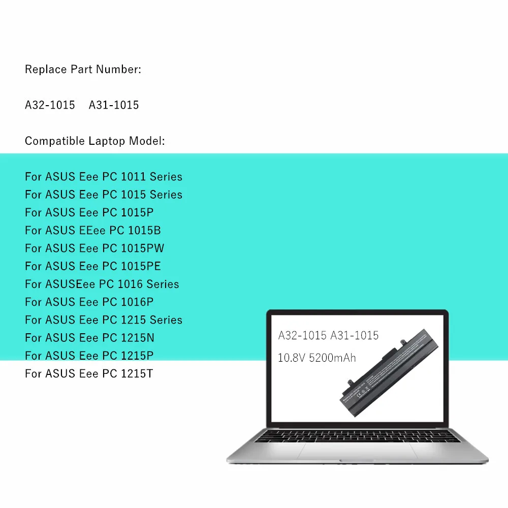 Batería para Asus Eee PC 1011, 1015, 1016 y 1215 - imagen 5