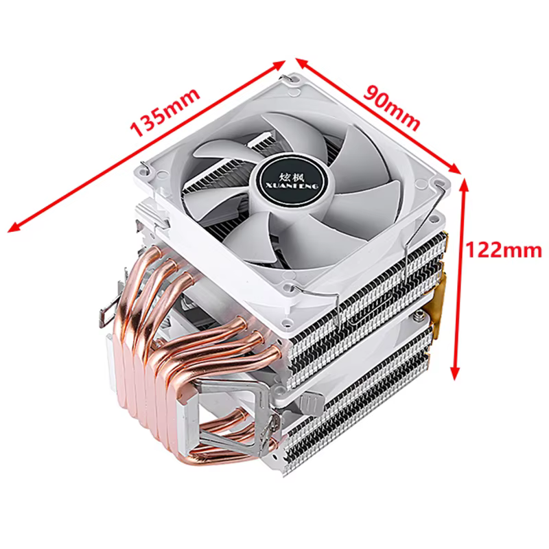 Disipador CPU Xuanfeng Doble Torre con Tubos de Calor AM5 LGA1700 - imagen 3