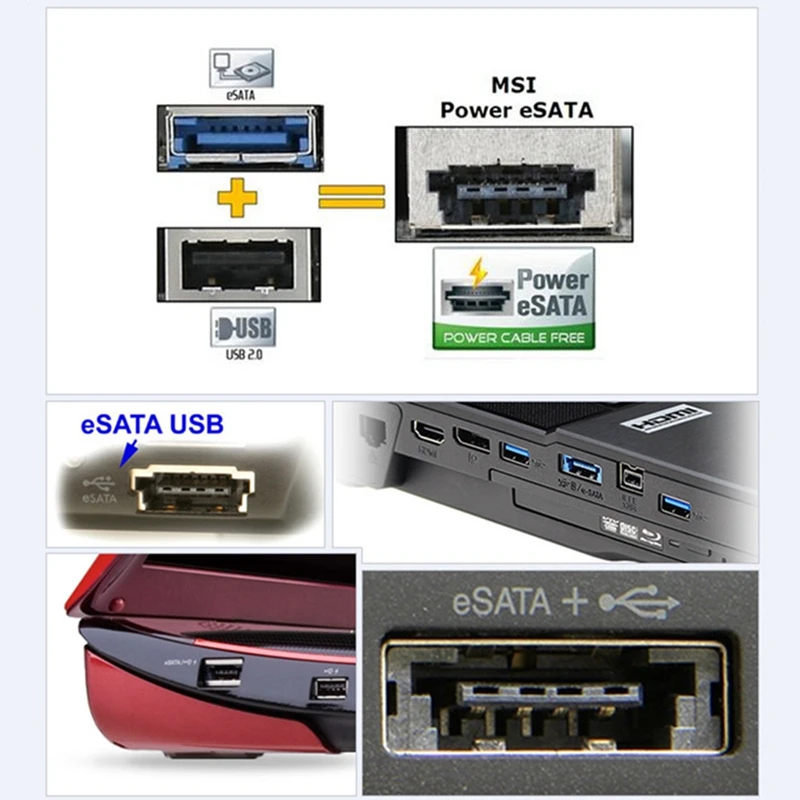 Cable de alimentación eSATA para disco duro