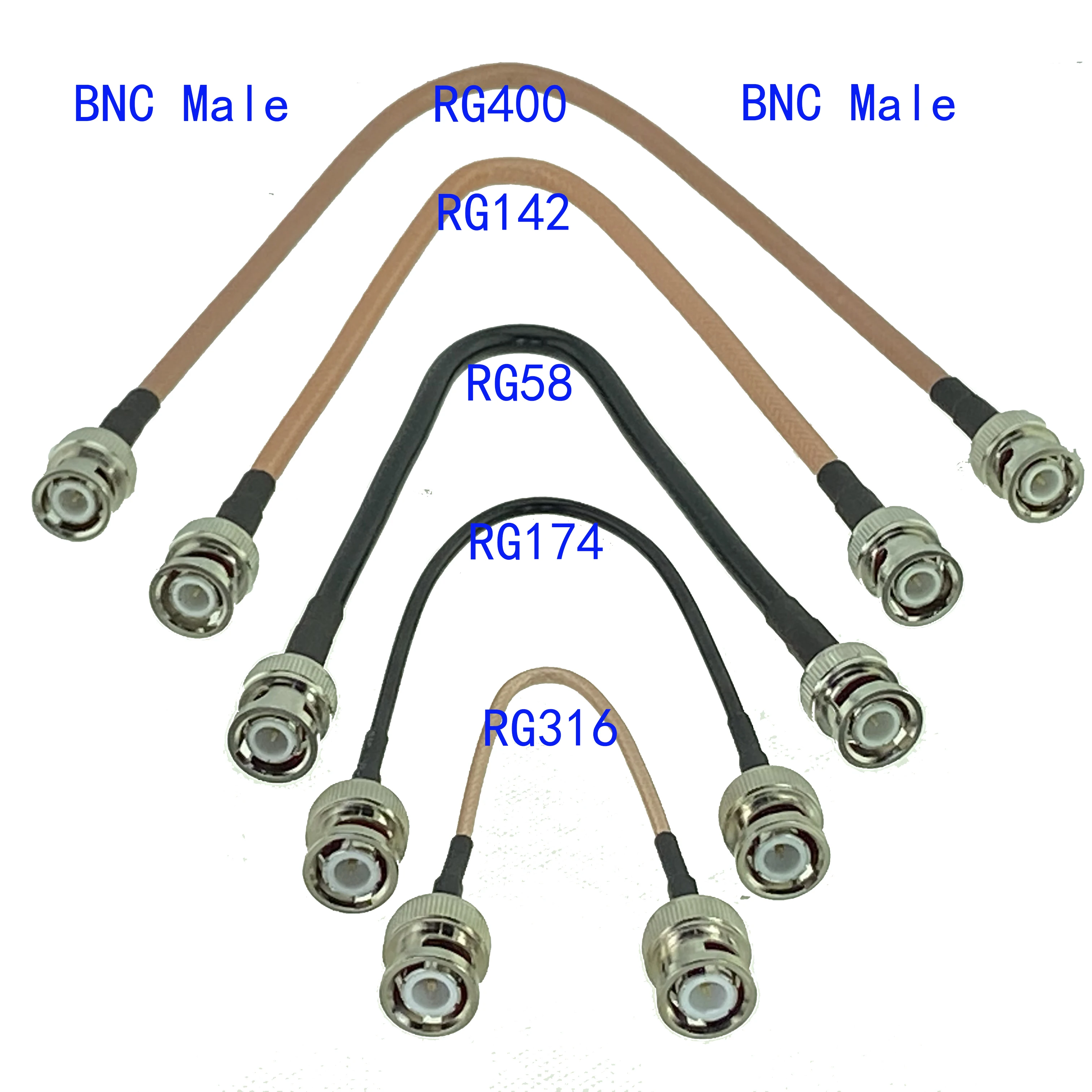 Cable coaxial BNC macho para RG316