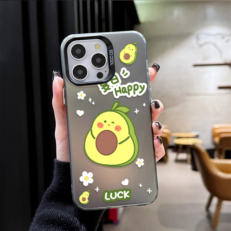 Funda de PC mostrando detalle del estampado de aguacate
