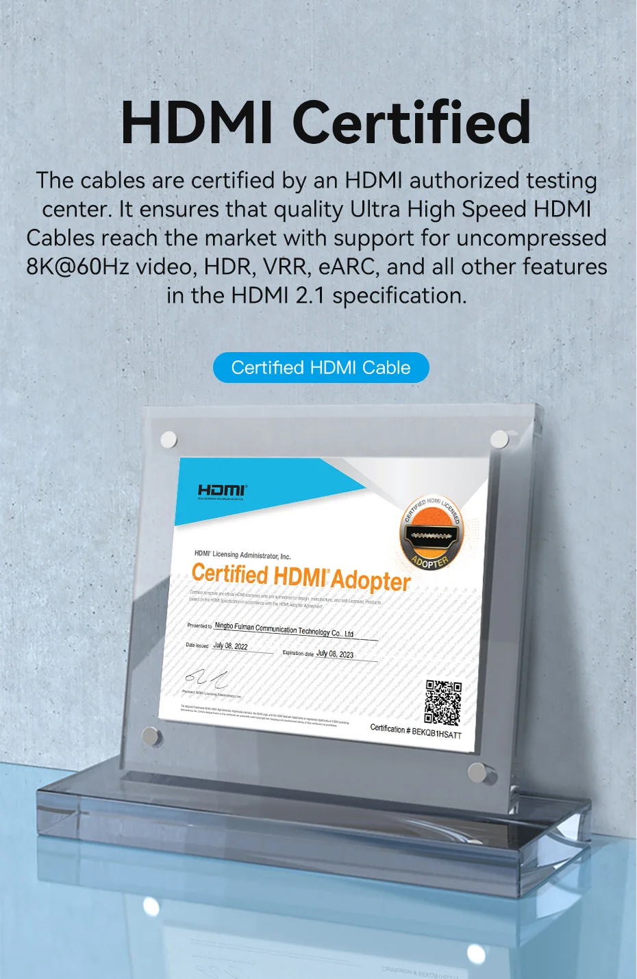 Certificación HDMI 2.1