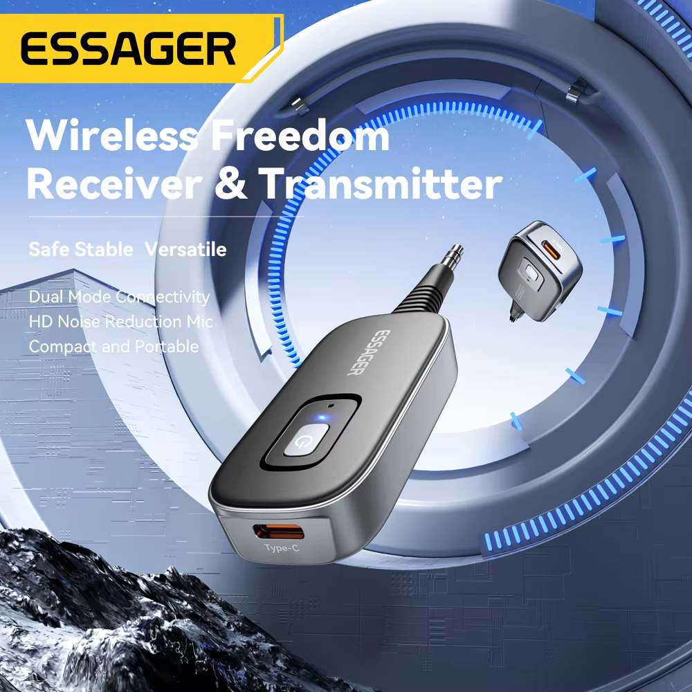 Essager Adaptador Bluetooth 5.1 Receptor Transmisor 3.5mm 2 en 1 - imagen 4