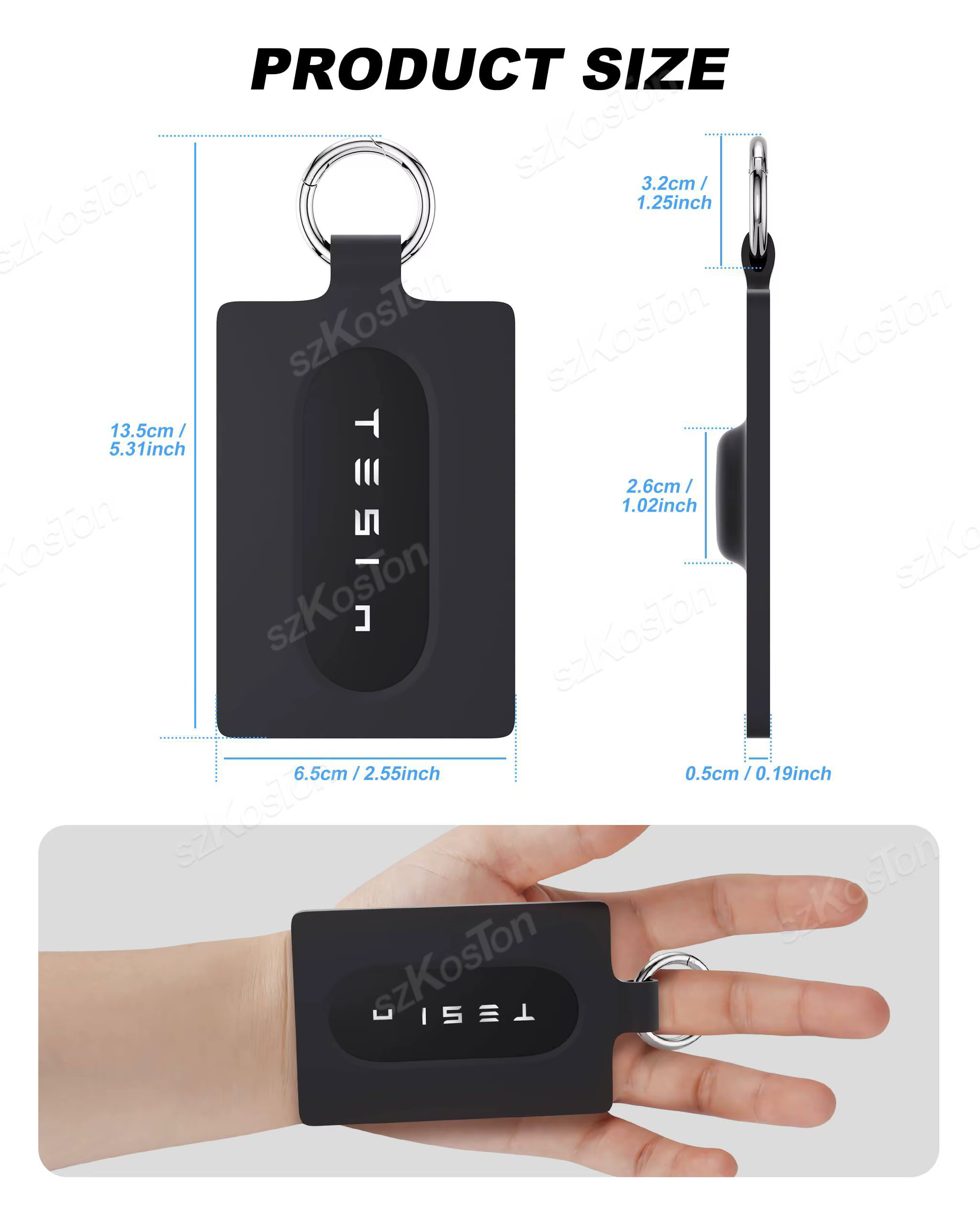 Funda Tesla AirTag con tarjetero – Silicona llave Model 3/Y/S/X - imagen 5