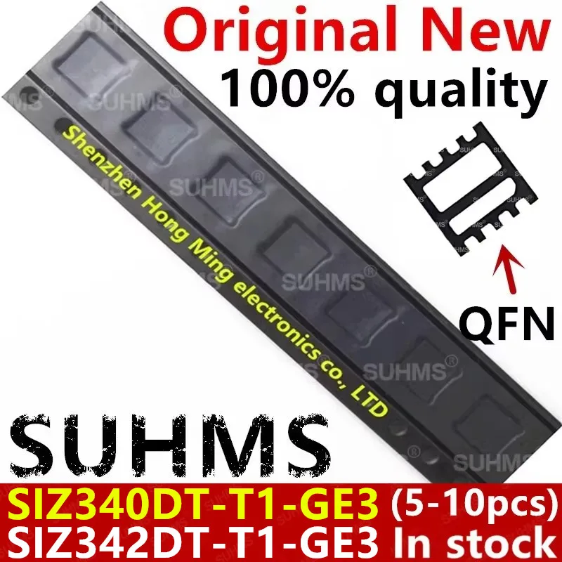 Vista frontal del chipset QFN-8