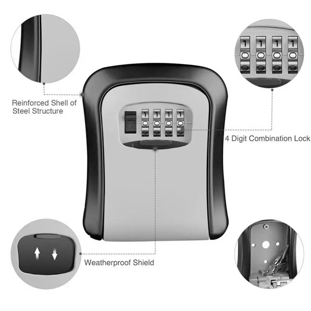 Caja de Seguridad para Llaves con Código y Montaje en Pared - imagen 3