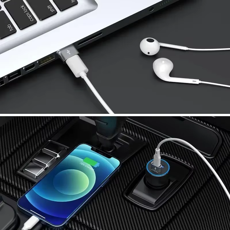Adaptador USB-C Hembra a USB-A Macho – Compatible iPhone, Samsung y Pixel