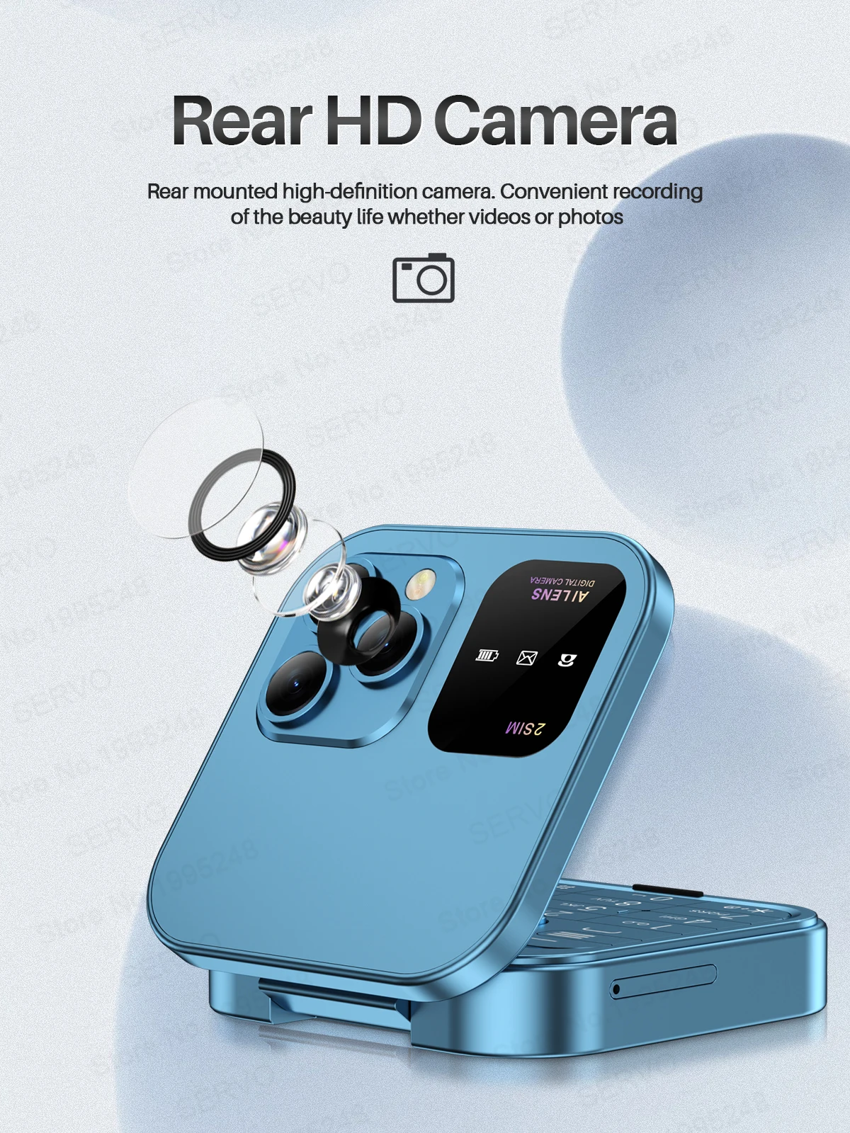 Teléfono SERVO i16 Pro con funda y cordón incluidos