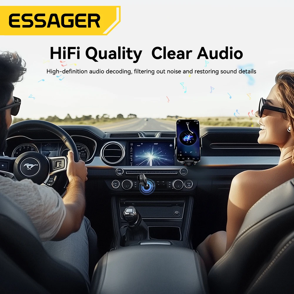 Essager Adaptador Bluetooth 5.3 AUX 3.5mm para Coche y Auriculares - imagen 2