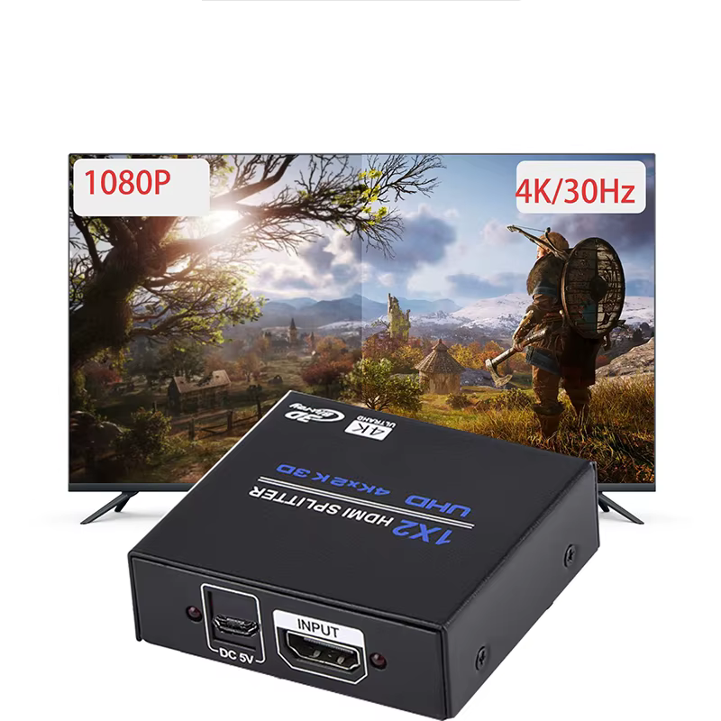 Divisor HDMI 4K 1x4/1x2 - Salidas Duales, HDCP 1.4, 30Hz