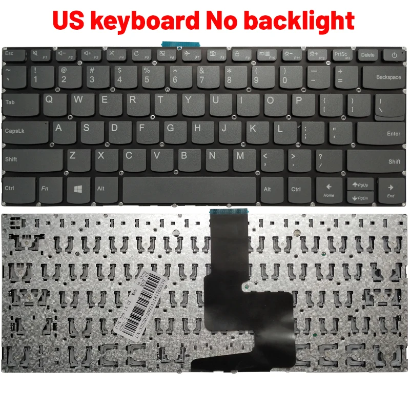 Vista superior del teclado Lemonyy