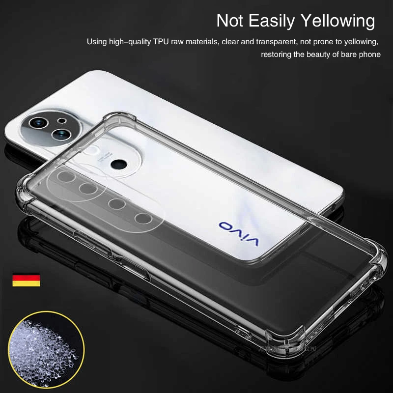 Funda transparente silicona Vivo V40 Pro Airbag anticaídas reforzada - imagen 3