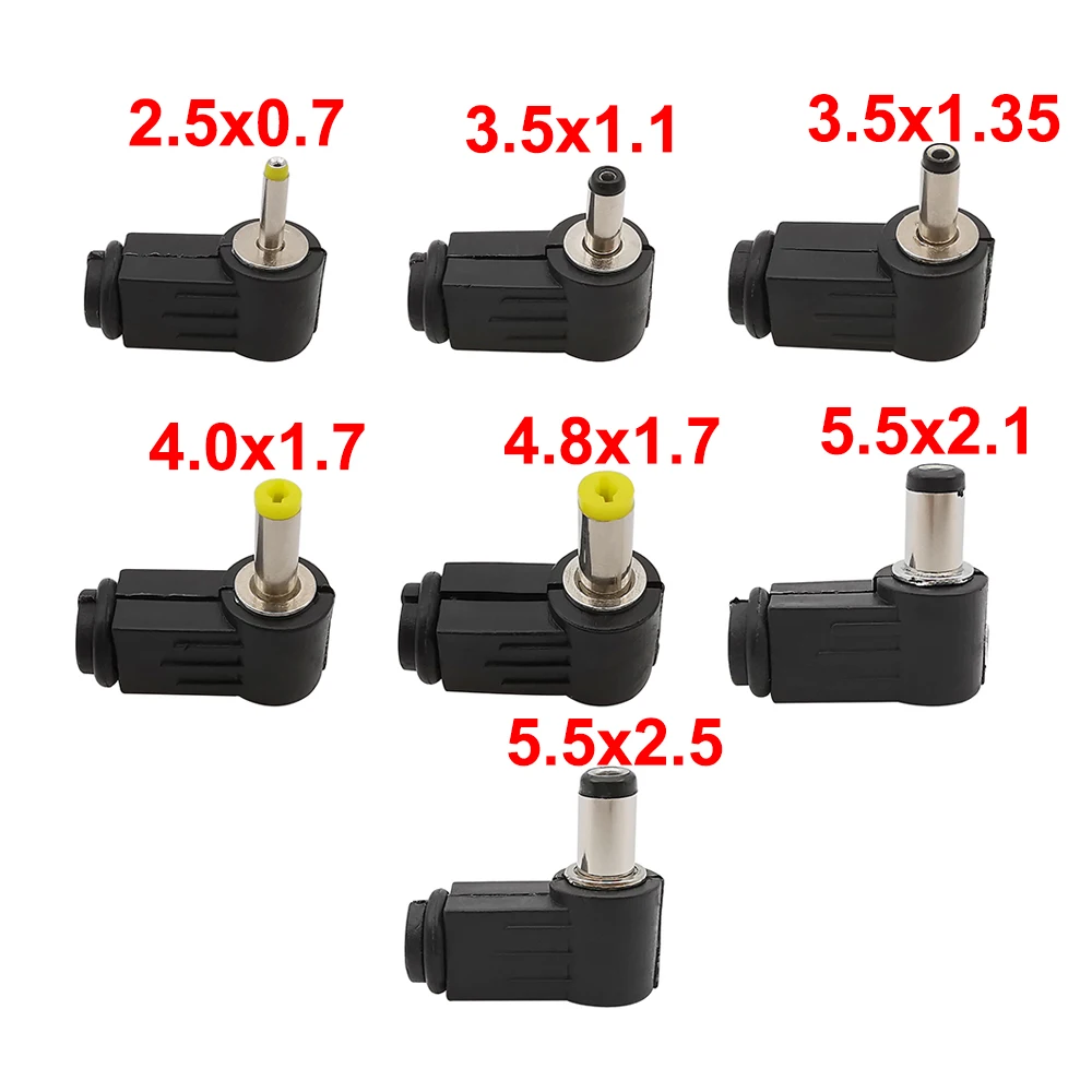 Conector alimentación CC codo ángulo recto para soldar