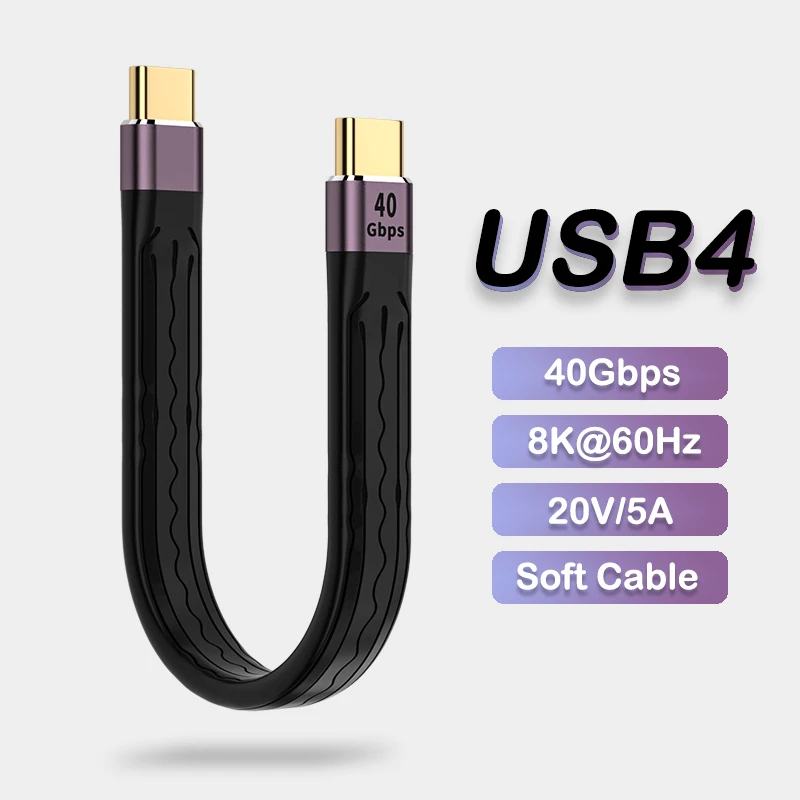 Cable USB-C USB 4.0 conectado a MacBook Pro