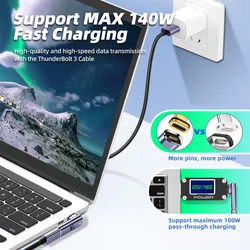 Adaptador Magnético USB-C USB4.0 40Gbps 8K/120Hz 140W