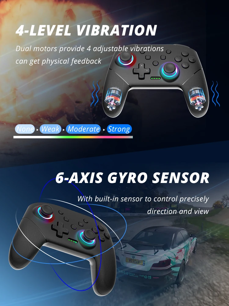 Mando Inalámbrico Nintendo Switch – Batería Recargable Función Turbo - imagen 2