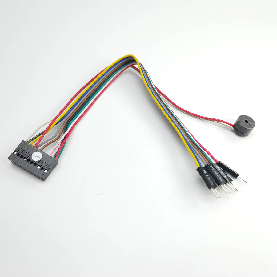 Conector Q y pines de la placa base