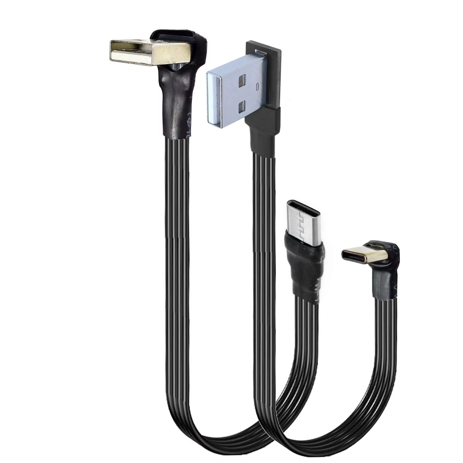 Comparación entre cable angular y recto