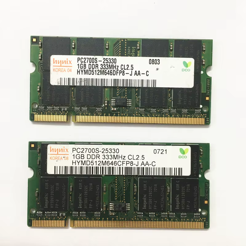 Módulo HYNIX DDR1 1GB 333MHz SODIMM trasero