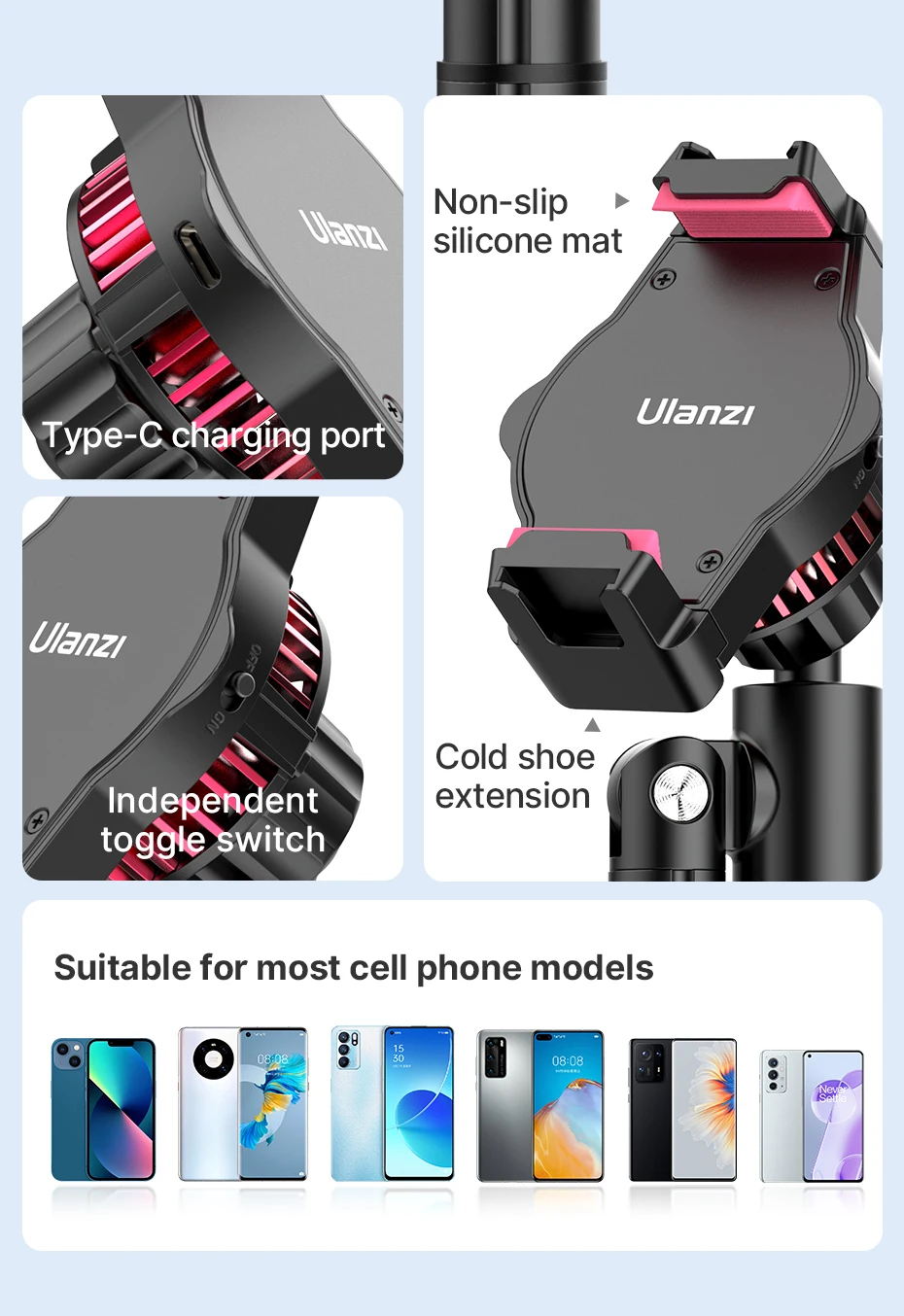 Diseño compacto del soporte Ulanzi SK-06