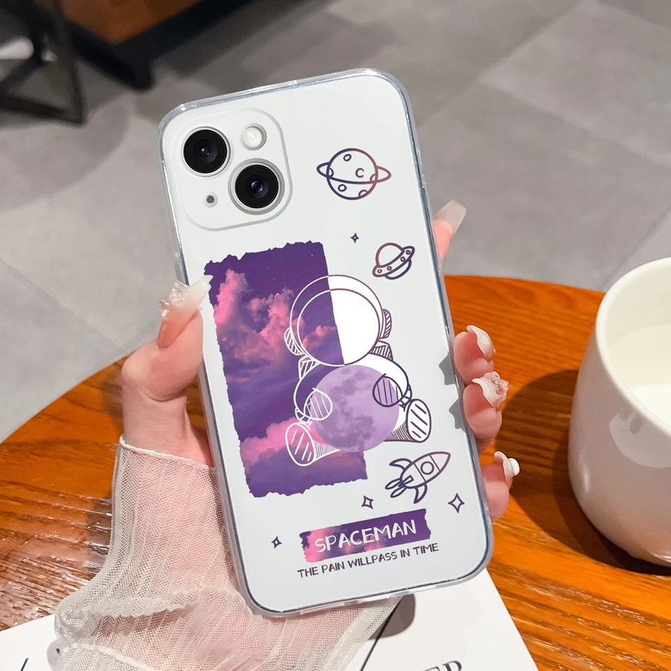 Funda silicona transparente RLCCSW para iPhone 15 Pro Max