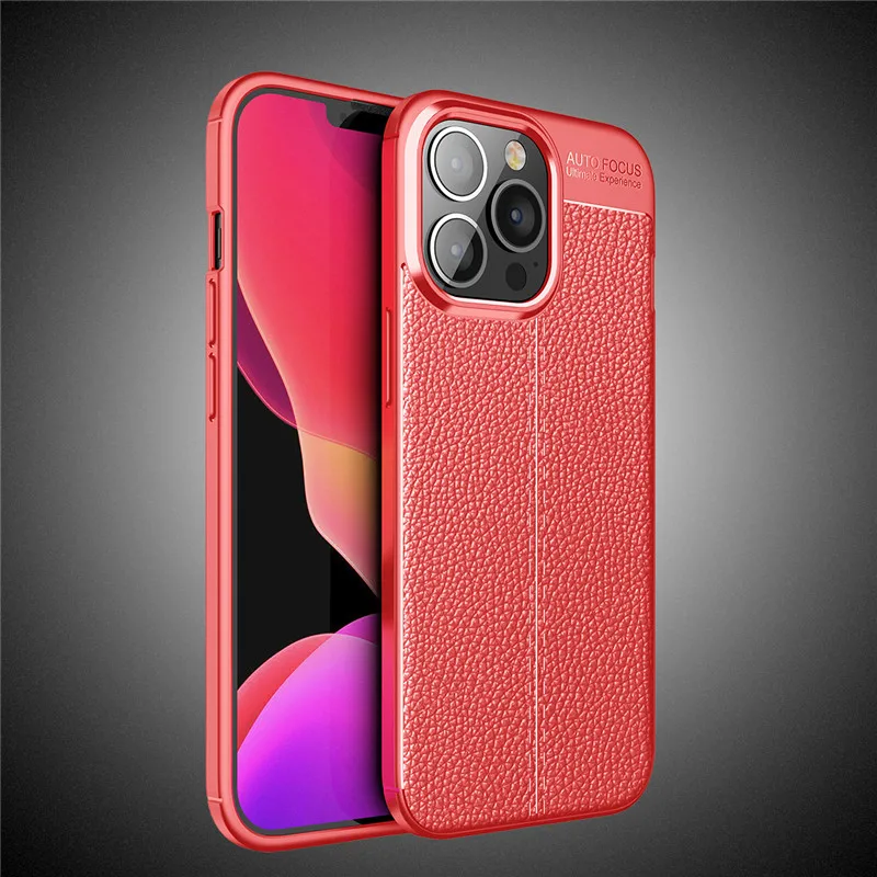 Funda TPU Apple iPhone 13 Pro Max Antigolpes Cuero Suave Trasera - imagen 4