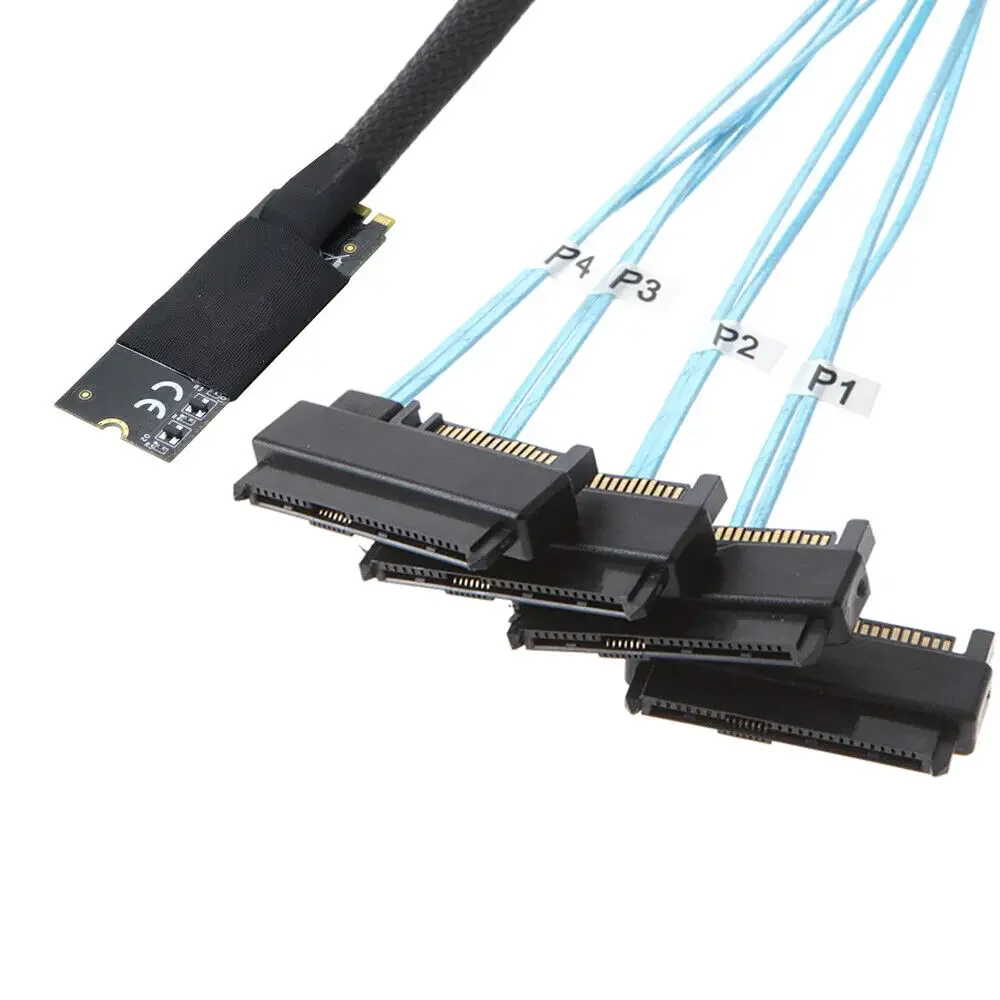 Cable Conversión M.2 SFF-8643 a SFF-8482 SAS Servidor Alta Velocidad - imagen 5