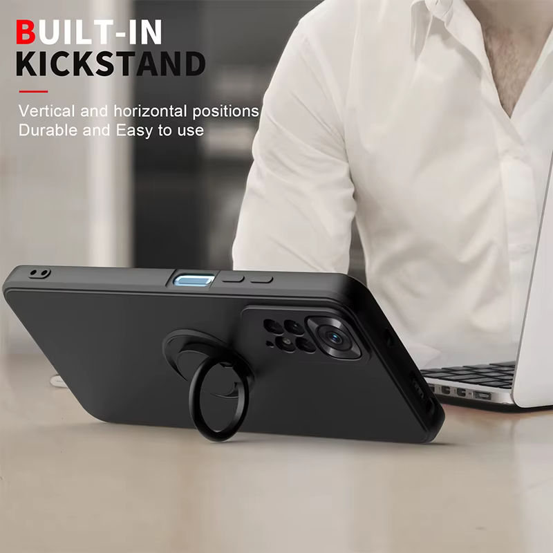 Funda Silicona Líquida Redmi Note 12 Pro – Soporte Anillo Antigolpes - imagen 5