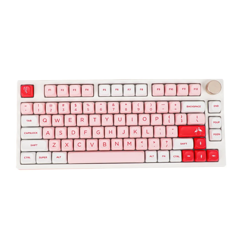 Teclado mecánico AULA F75 / GK61 / Anne Pro 2 Teclas PBT Flamenco - imagen 5