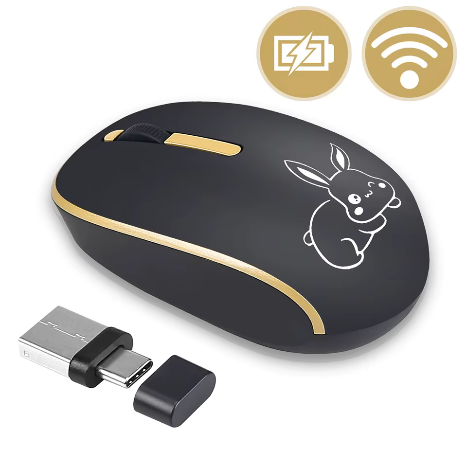 Vista superior del ratón HKZA con receptor USB