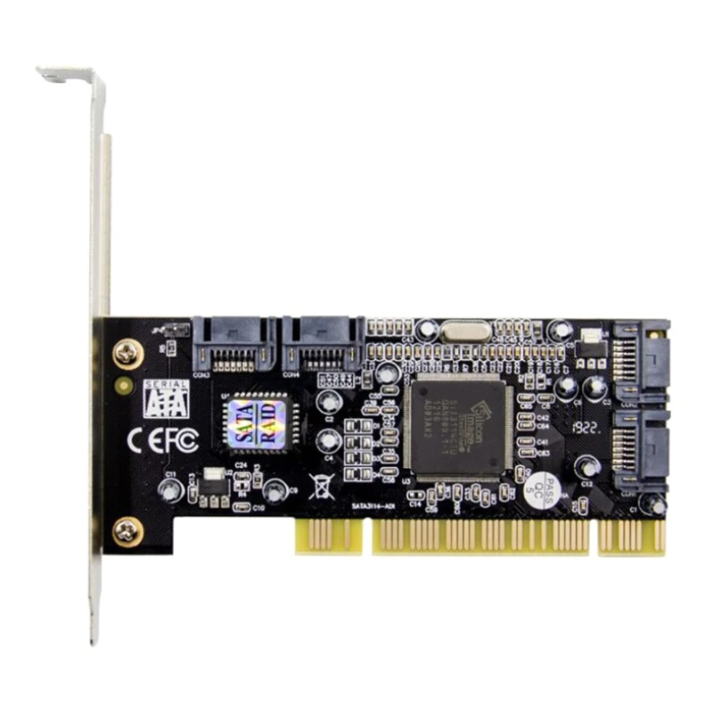 Detalle del chipset Sil3114 y puertos SATA