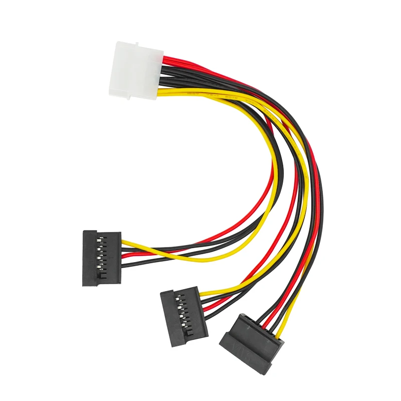 Cable adaptador SATA IDE 4 pines a 3 SATA hembra divisor SanCableCord - vista frontal