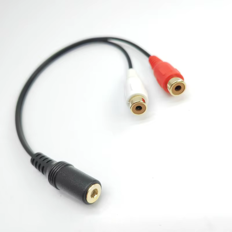Adaptador divisor de audio 3,5 mm a RCA